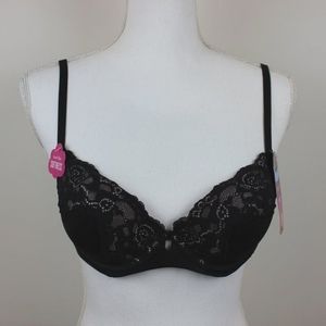 NWT Maidenform Black Lace Lift Bra Size 34A